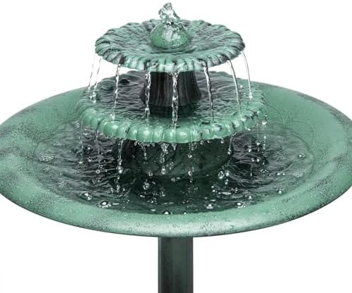 3-Tiered Pedestal Water Fountain and Birdbath Fountain Pump Pet Clever