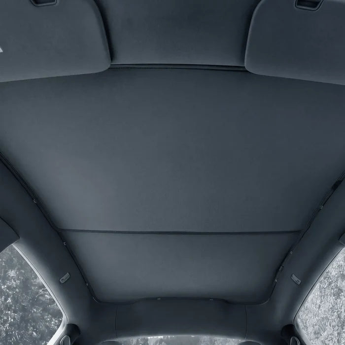 Foldable Sunroof Sunshade for Tesla Model Y Juniper 2025-2026 Custom Fit Sunshade Car Accessories, Upgraded Foldable Sunshade, Blocks UV Rays Keep Car Cool