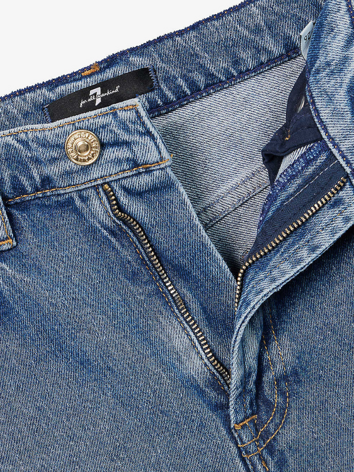 7 For All Mankind Logan Stovepipe Blaze Jeans with Raw Cut Hem