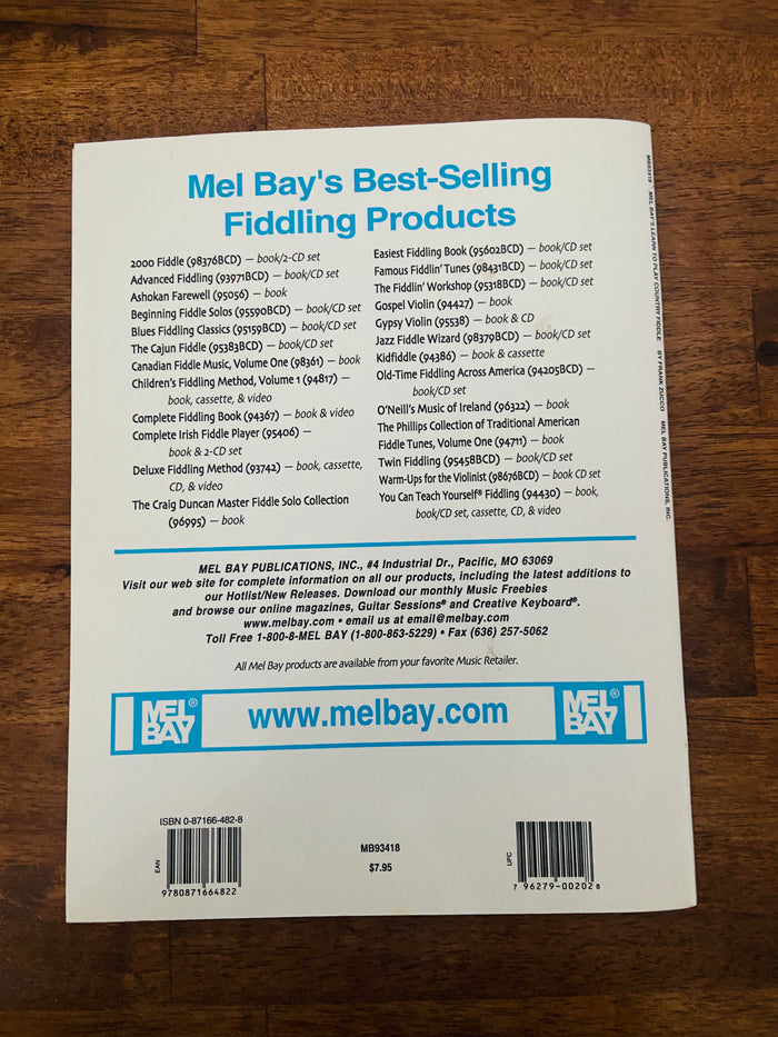 Vintage Mel Bay's How To Play Country Fiddle Book - Deer Creek Mercantile