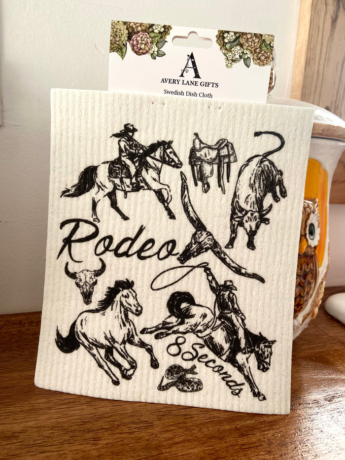 Rodeo Western Swedish Dish Cloth - Deer Creek Mercantile