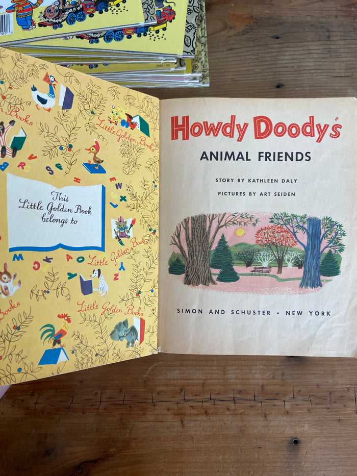 Vintage Little Golden Book Howdy Doody's Animal Friends, Letter A, First Edition - Deer Creek Mercantile