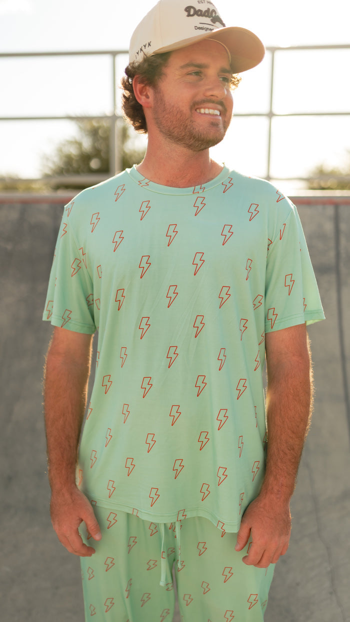 Adult Jogger Set In Teal Lightning