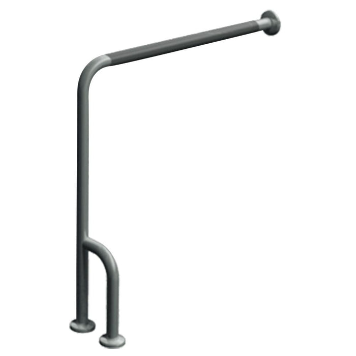 ASI 3833 Grab Bar Wall to Floor Snap Flange w/Outrigger 30" x 33" - Satin - Prestige Distribution