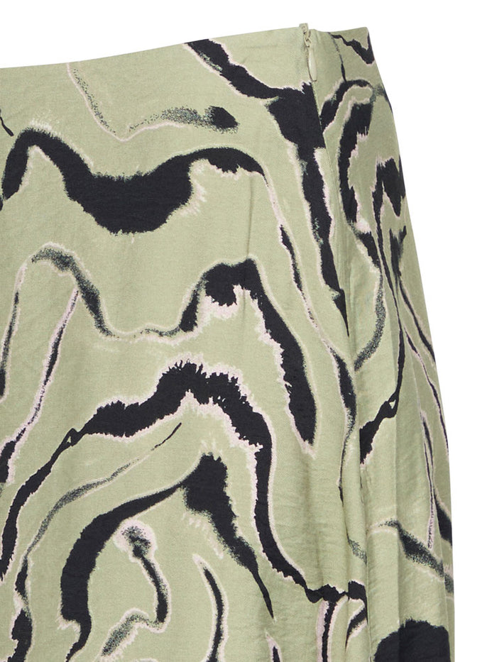 B Young ByIhamma Long Skirt Tea Abstract Animal