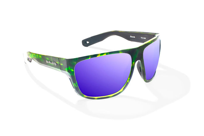 Green Tortoise Matte / Violet Mirror / Glass Lenses