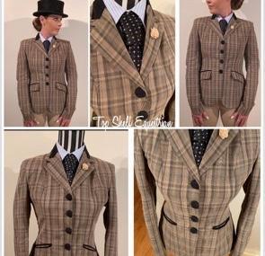 Beige Check With 4 Buttons With Black Trims (503)