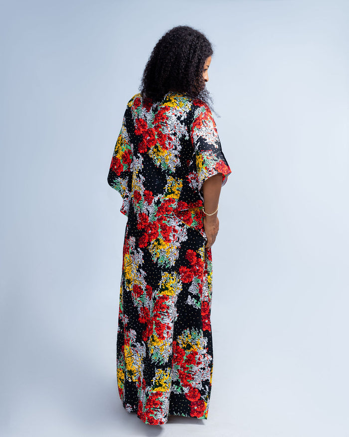 Bidemi Women's African Boubou Dress (Beaded, Stoned, Floral)