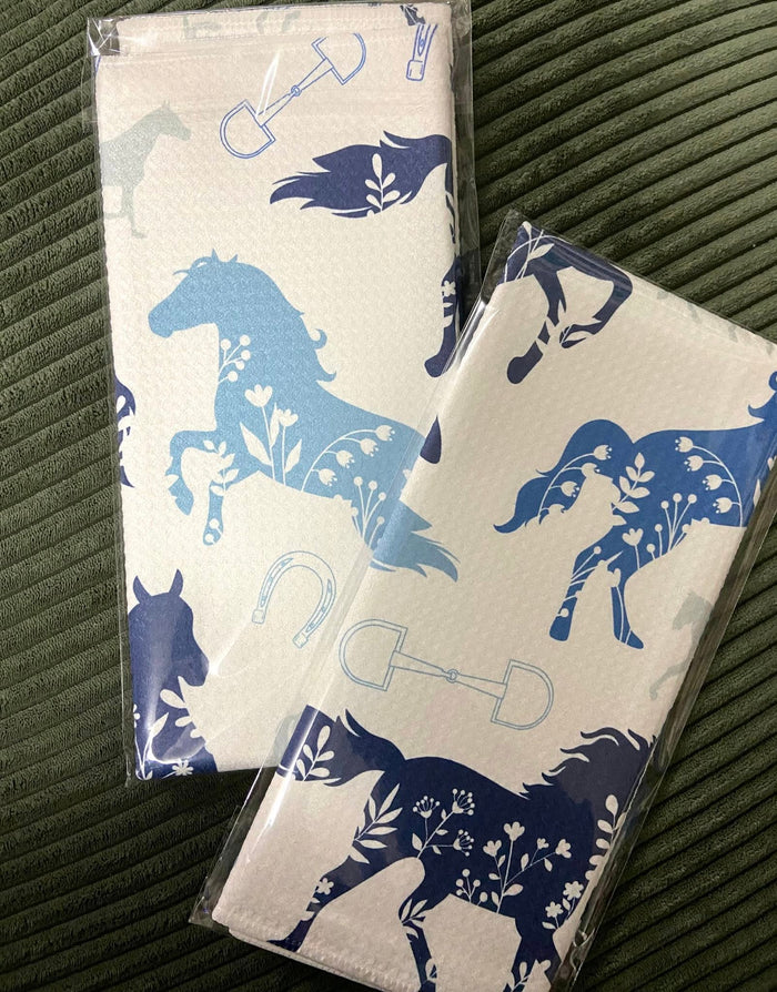 Blue Horse Western Dish Towel - Deer Creek Mercantile