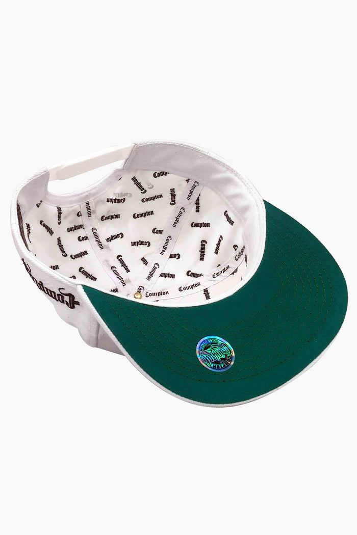 Boné Compton Aba Reta Snapback Classic Branco - COMPTON