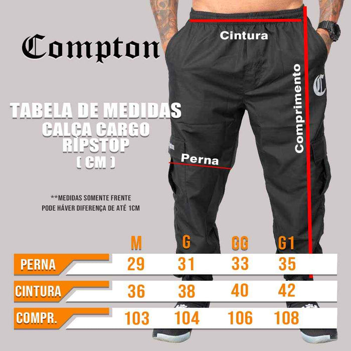Calça Cargo Compton Ripstop Preto