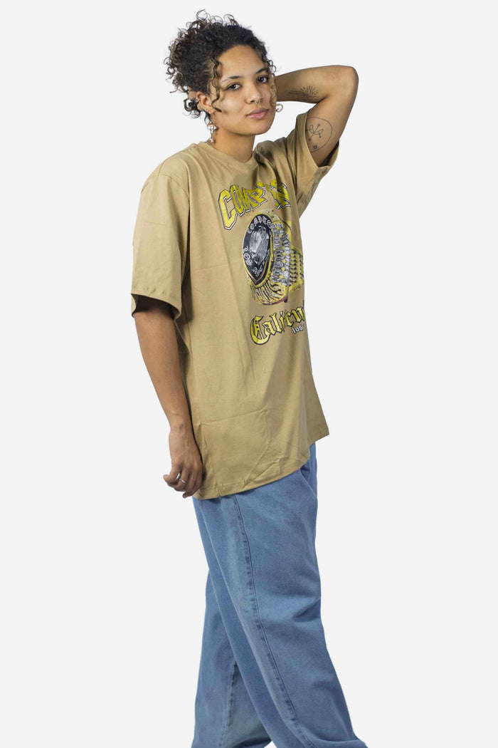 Camiseta Compton Oversized Champion Rings Caqui - COMPTON