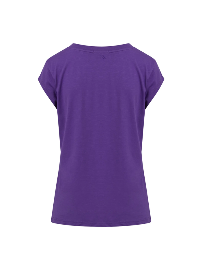 CC Heart Round Neck T-Shirt Warm Purple