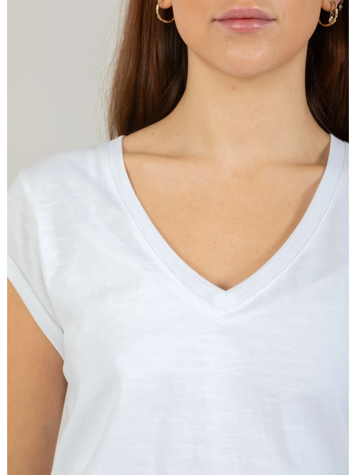 CC Heart V-Neck T-Shirt White