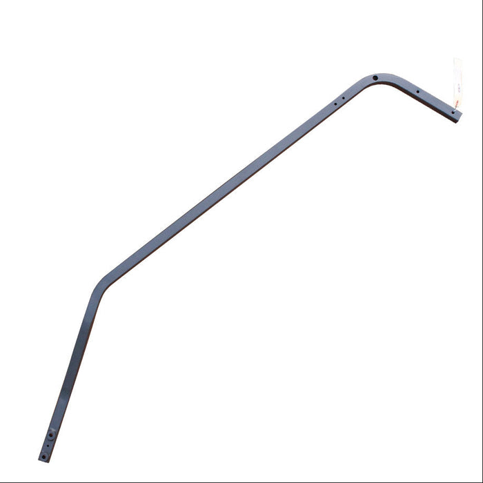 A black metal canopy support strut for a Club Car golf cart.