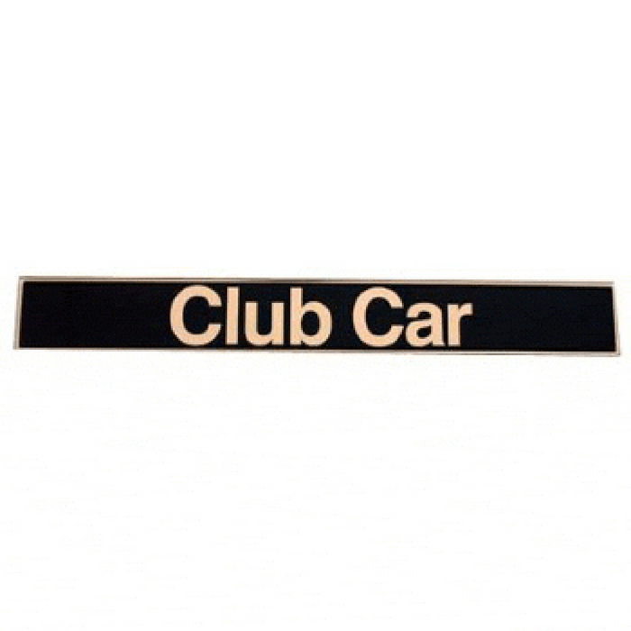 Club Car Golf Cart Buggy Nameplate Black Gold