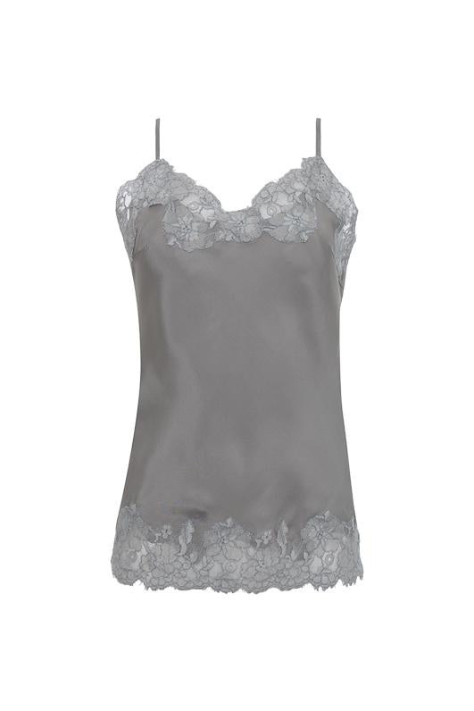 Contrast Marilyn Lace Silk Cami Classics - Steeple Grey / Ice Grey