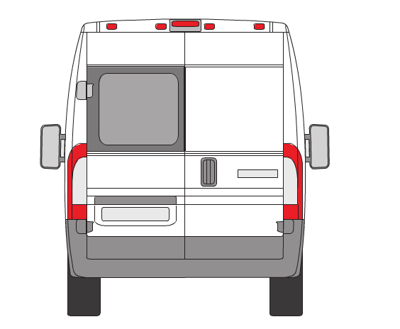 Ram Promaster Driver's Side Rear Door Fixed (FW384L) Window - Campervan HQ - 2