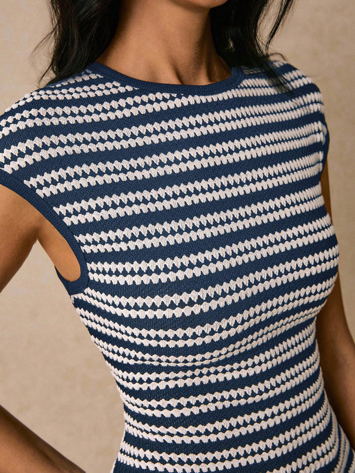 Dahlia Midi Dress - Blue