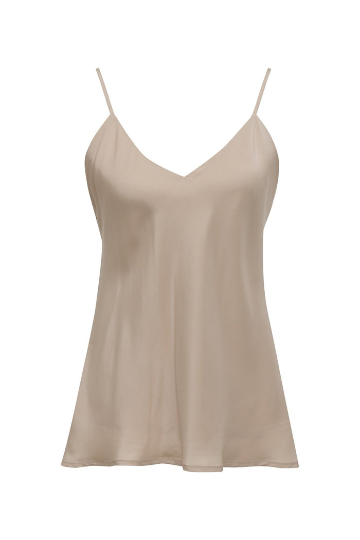 Double Silk Solid Cami Gold