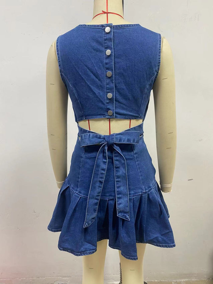 Elio Mini Dress - Blue