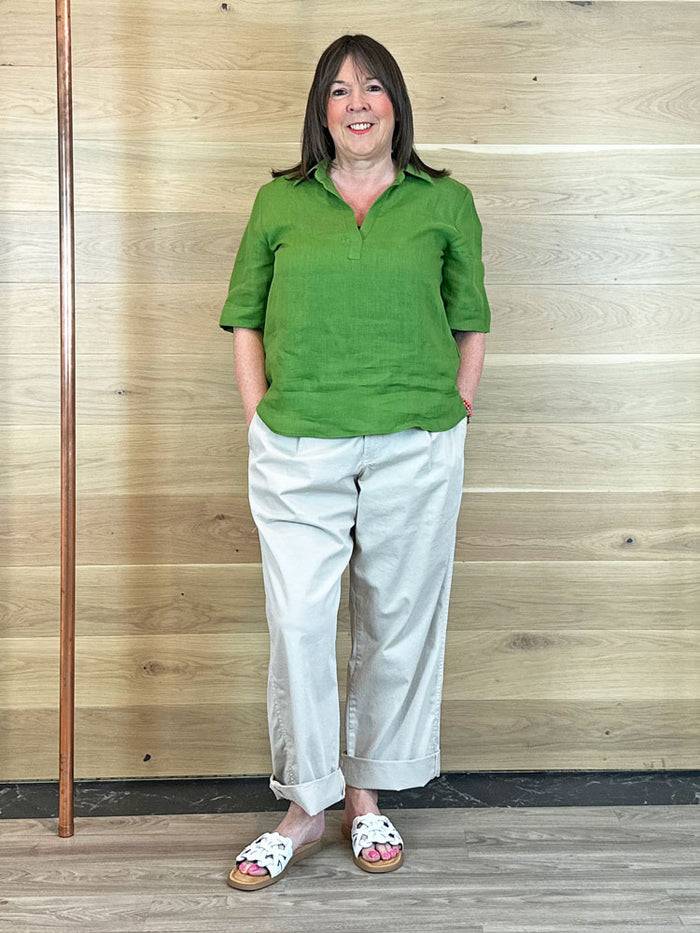 Emme Marella Nave Linen Shirt Green