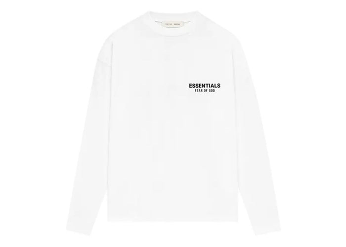 Fear Of God Essentials White Classic Long Sleeve T-shirt