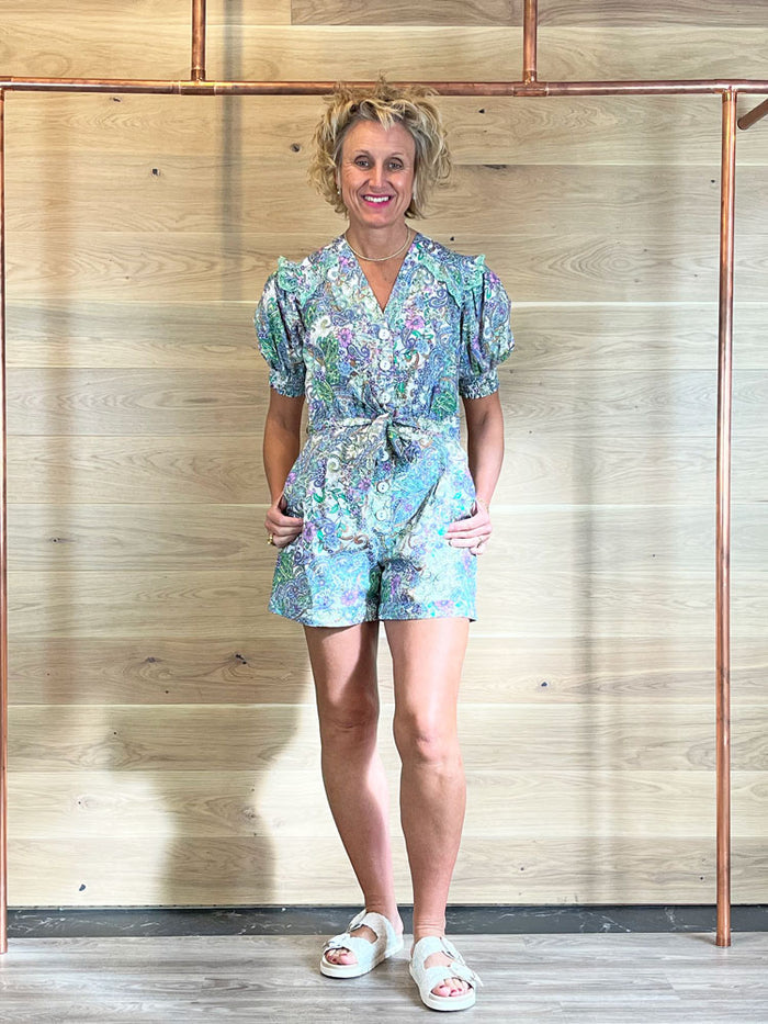Hale Bob Oriena Playsuit Ivory