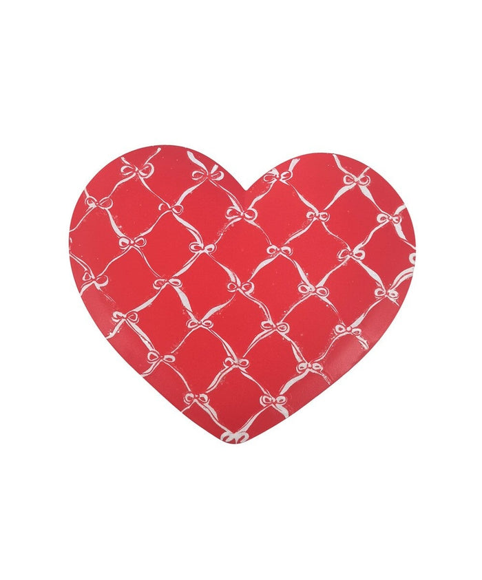 Heart With Bow Lattice Magnet
