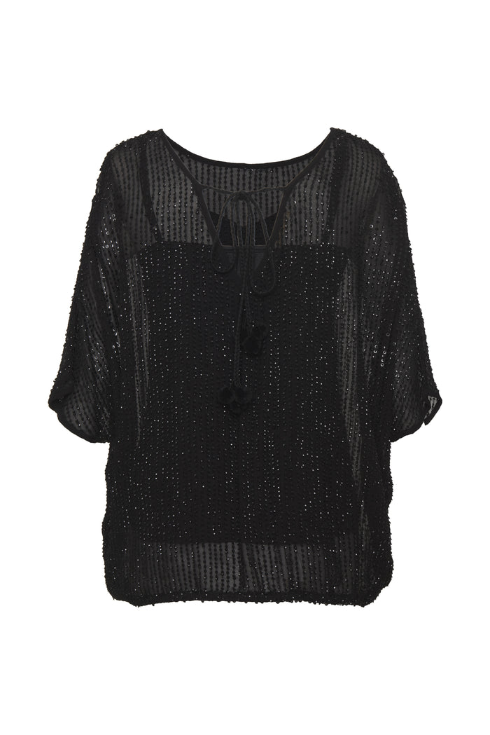 Liza Sequin Wedge Top*