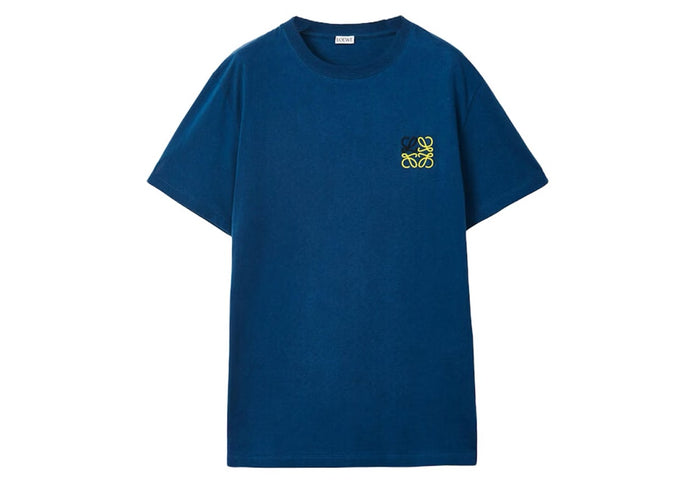 LOEWE Anagram Embroidered T-shirt Petroleum