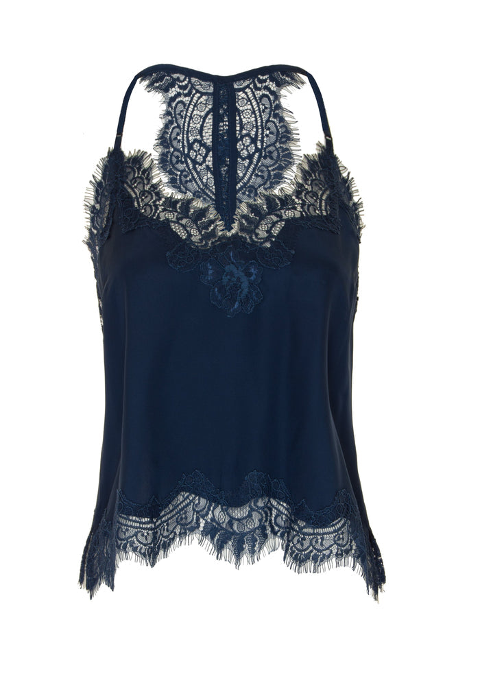 Lucy Crop Cami - Navy