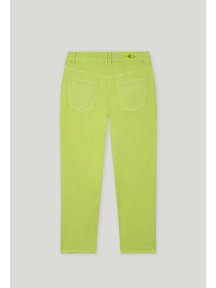 Luisa Cerano High-Stretch Tapered Denim Trousers Green