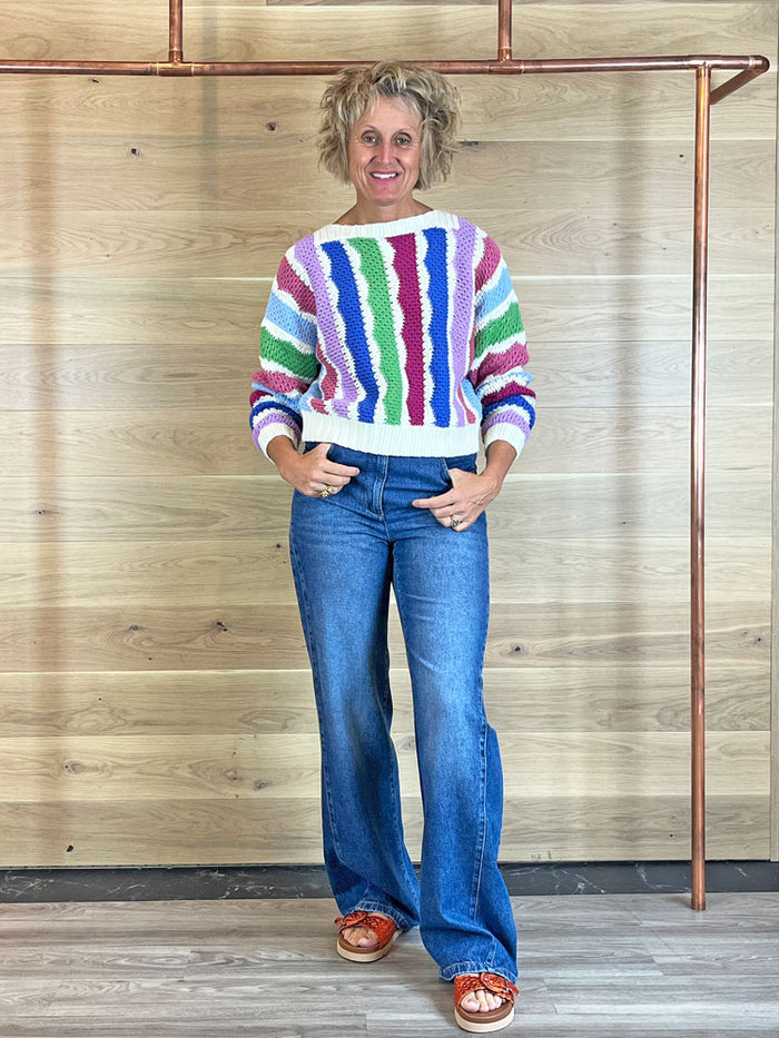 Luisa Cerano Wide Leg Jeans Denim Blue