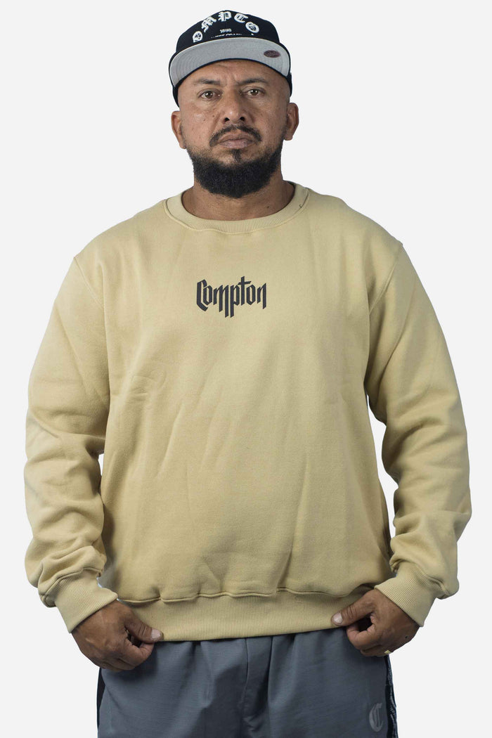 Moletom Compton Careca Gorro Caqui - COMPTON