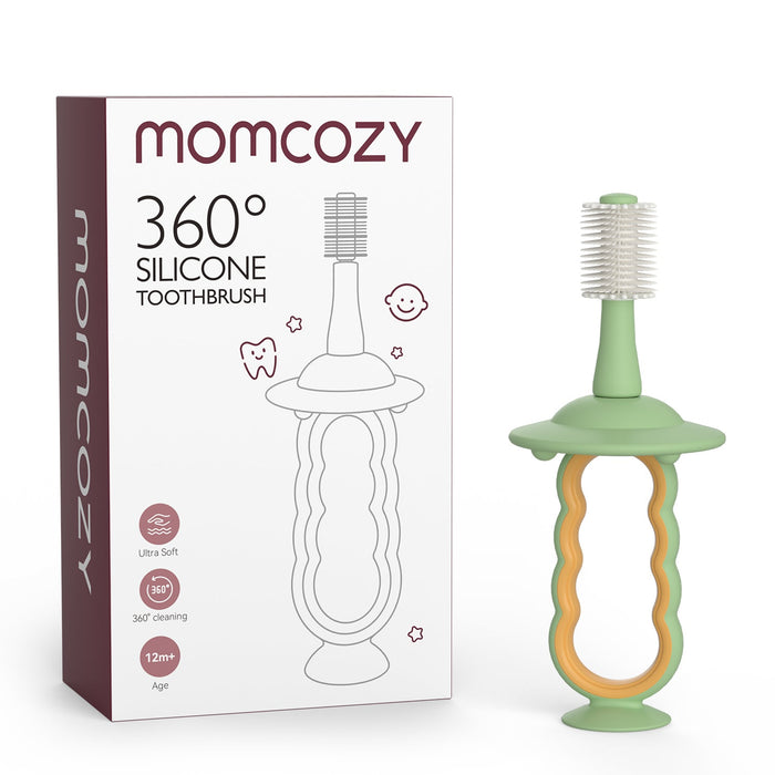 Momcozy Oral Care Series: Baby Finger à dents Brosse, Baby Wipes Brosse, Nettoyer pour bébé, brosse à dents pour bébé