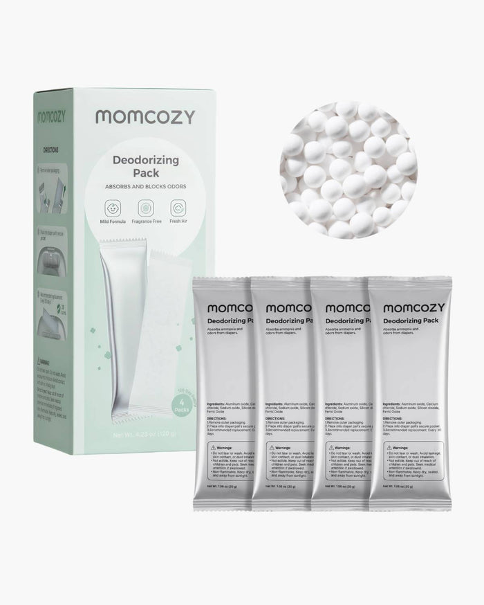 Momcozy Recharges pour poubelle à couches | Packs désodorisants et sacs poubelle à lien coulissant