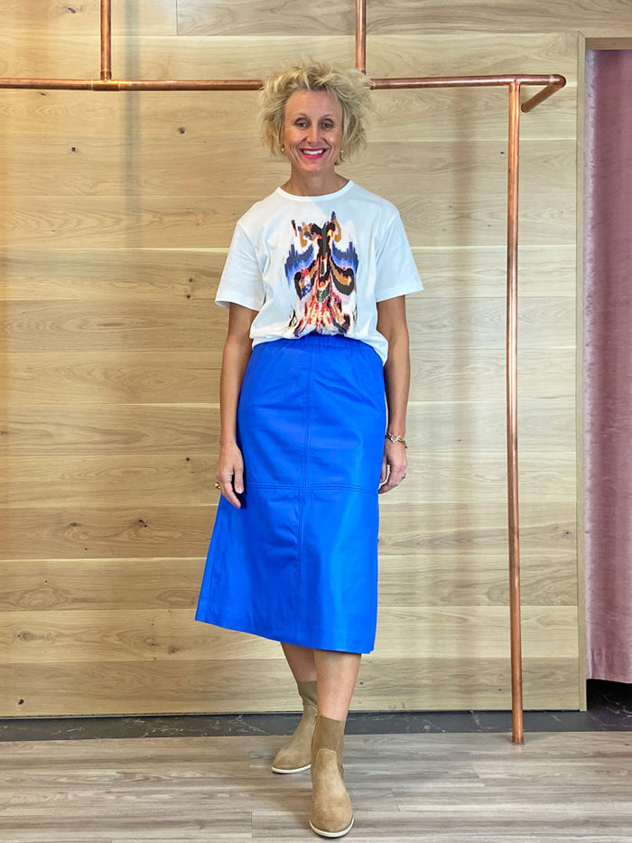Munthe Jaggedy Skirt Turquoise