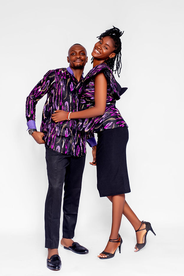 Onyx Women's African Shirt (in Purple African ankara)