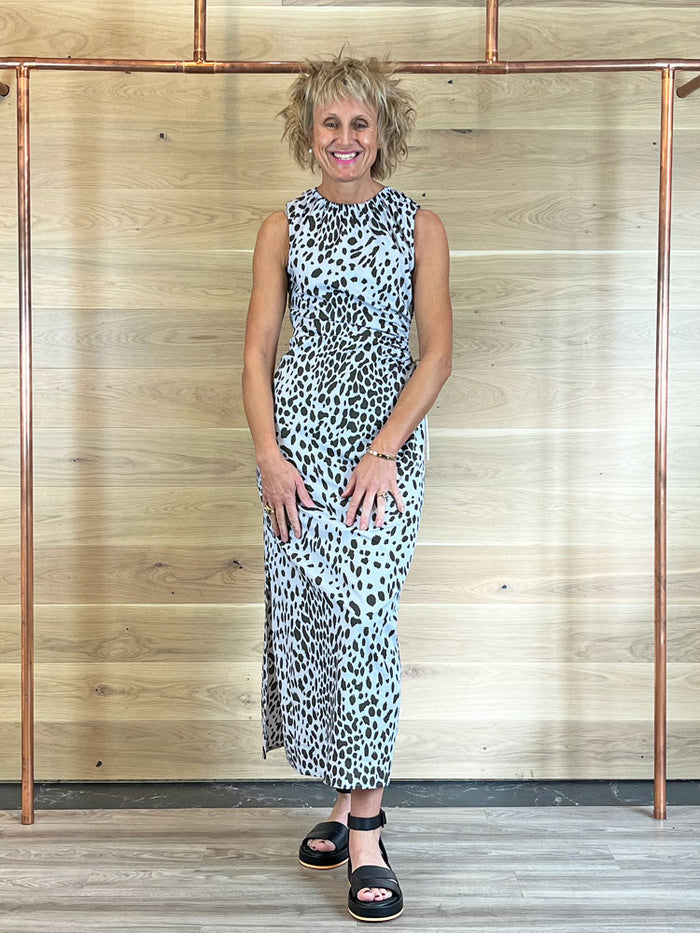 Ottod'Ame Animal Print Dress Oyster