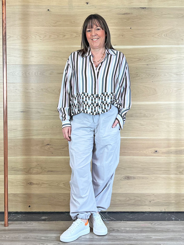 Ottod'Ame Poplin Trousers with Drawstring Oyster