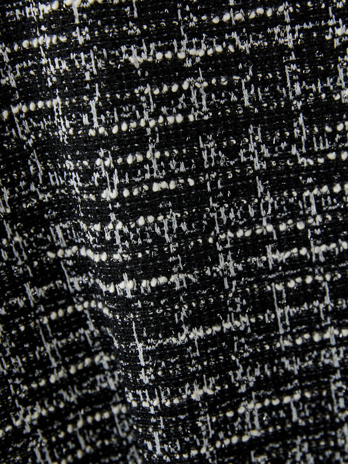 Oui Knitted Sweatshirt Style Jumper Black & Off-white