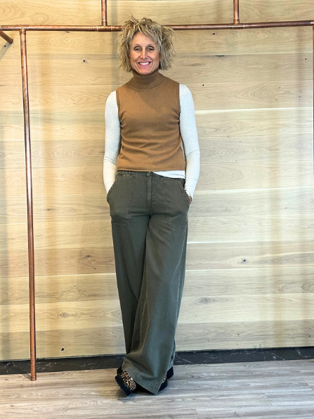 Paige Rumi Pant Vintage Dark Chartreuse