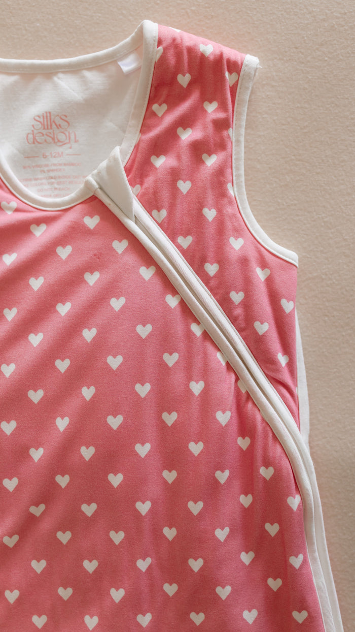 Pink Hearts Sleep Sack 0.5