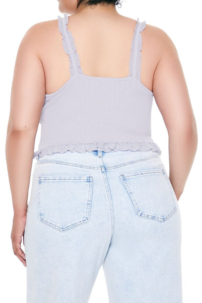 Plus Size Ruffle Sweater-Knit Cami