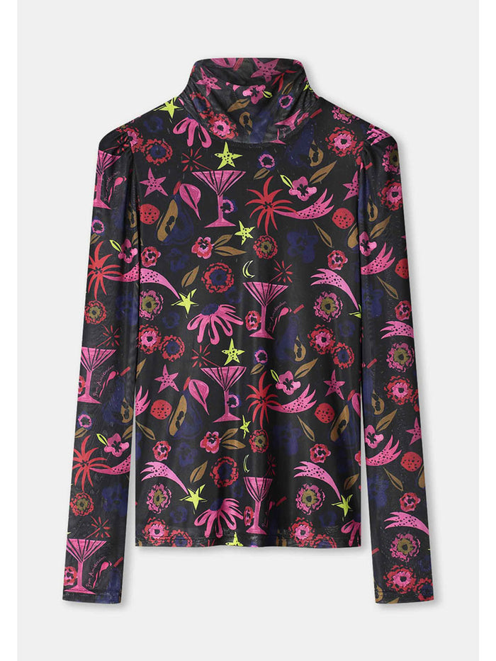 Pom Turtleneck Top Party Delight