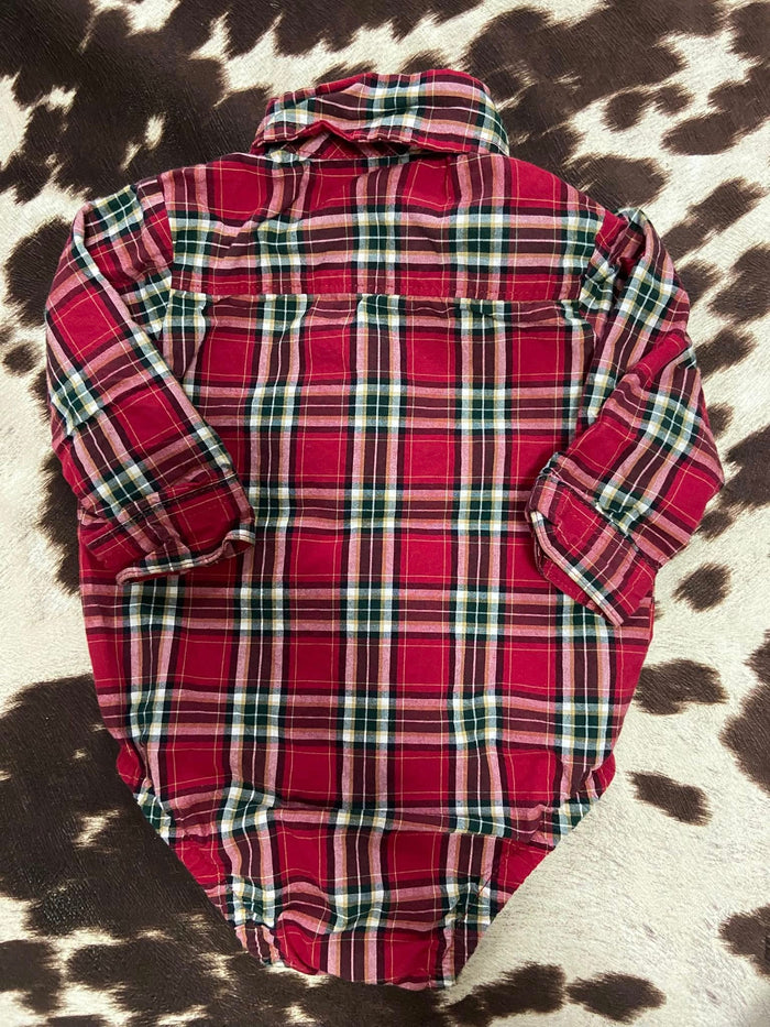 Pre-Loved Carter's Red Plaid Bodysuit *6 Months - Deer Creek Mercantile