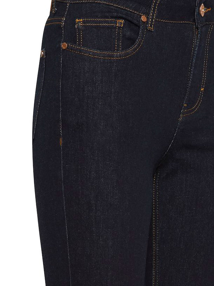 Pulz PzEmma Straight Leg Jeans Un-Wash Dark