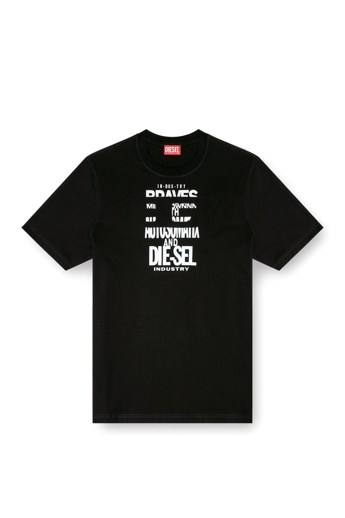 Regular T-shirt with graphic print and patch