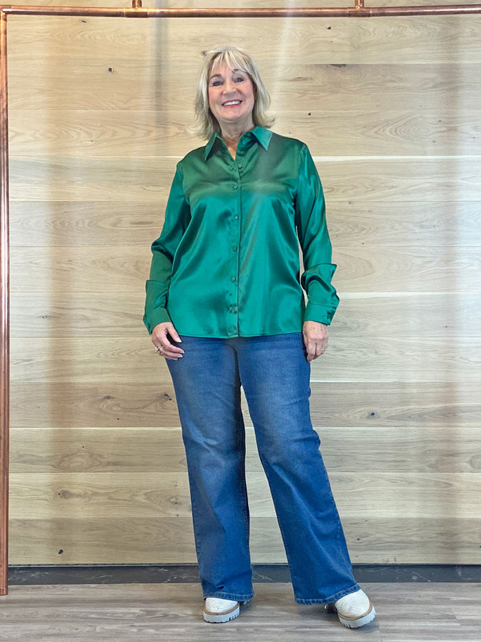 Riani Silk Blouse Emerald